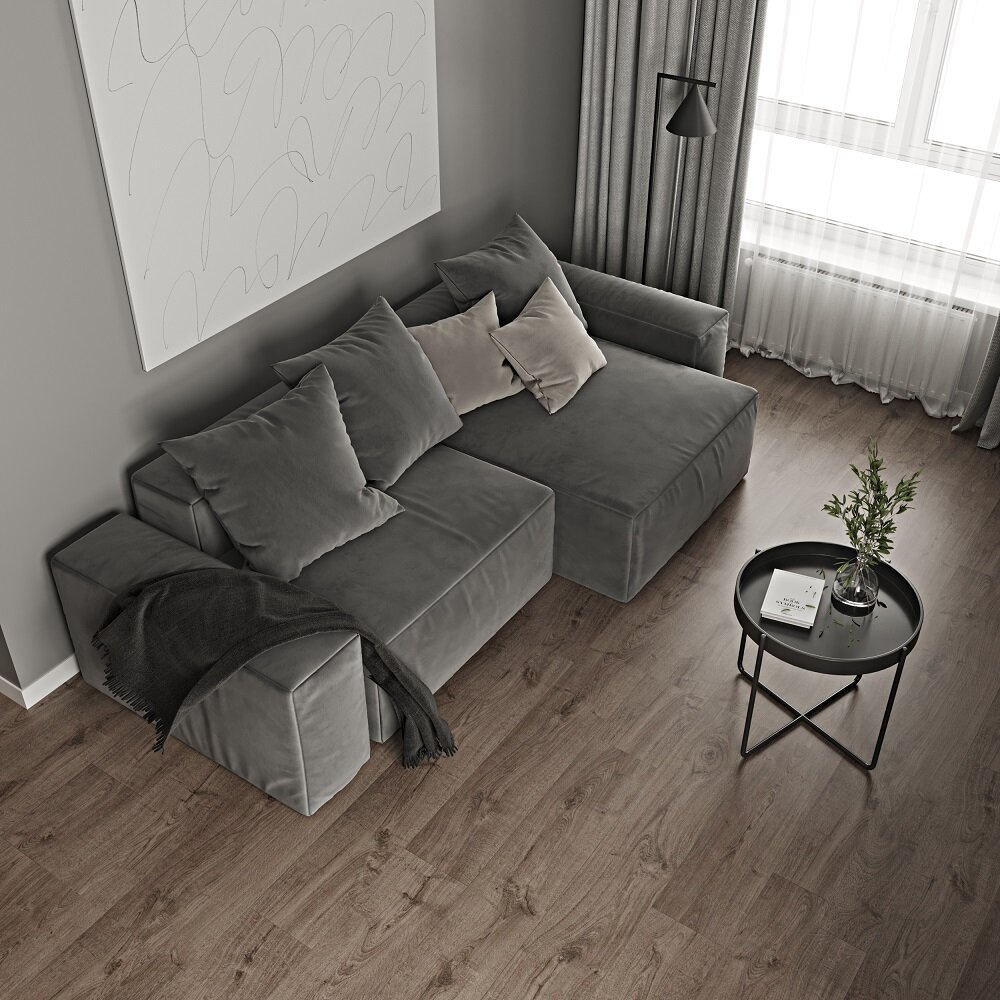 фото SPС-плитка Uniquartz Дуб-Палми, класс 43, толщина 3,6 мм, площадь 2,23 кв м