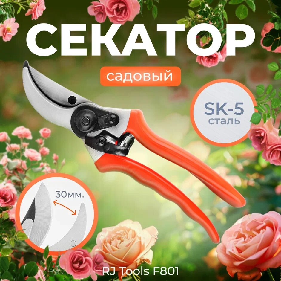 Секатор садовый RJ Tools F801
