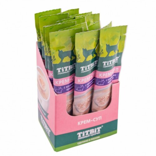 Лакомство для кошек Titbit - Крем-суп с кроликом, 10 г, 16 шт в наборе