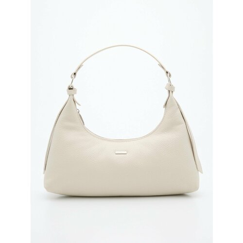 Сумка багет Alliance фактура рельефная зернистая матовая бежевый 10731₽