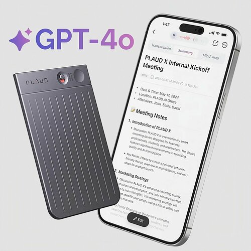 PLAUD NOTE - диктофон с искусственным интеллектом Chat GPT AI поддерживает 59 языков 2090000₽