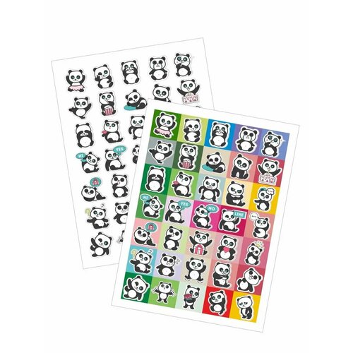 Поощрительные наклейки оценки для первоклассников Панды