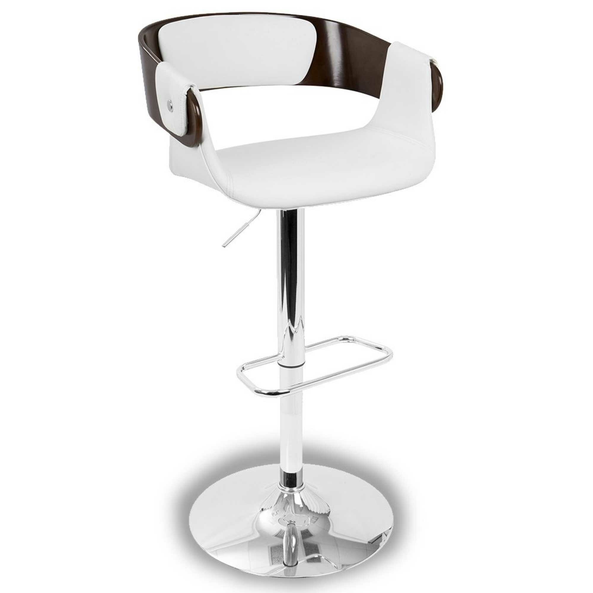 Стул барный JY1999 ESF белый; экокожа, металл; мягкое сиденье; без подлокотников