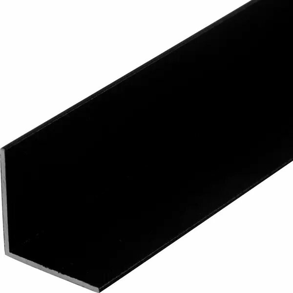 Уголок алюминиевый 20x20x1 мм 1 м черный муар