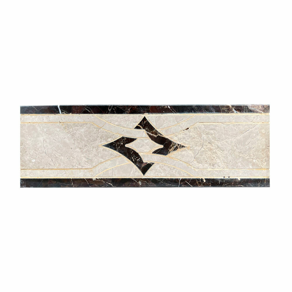 EIMA & Aquarelia Бордюр из Emperador Dark/Light 30x12x2 (Eima)