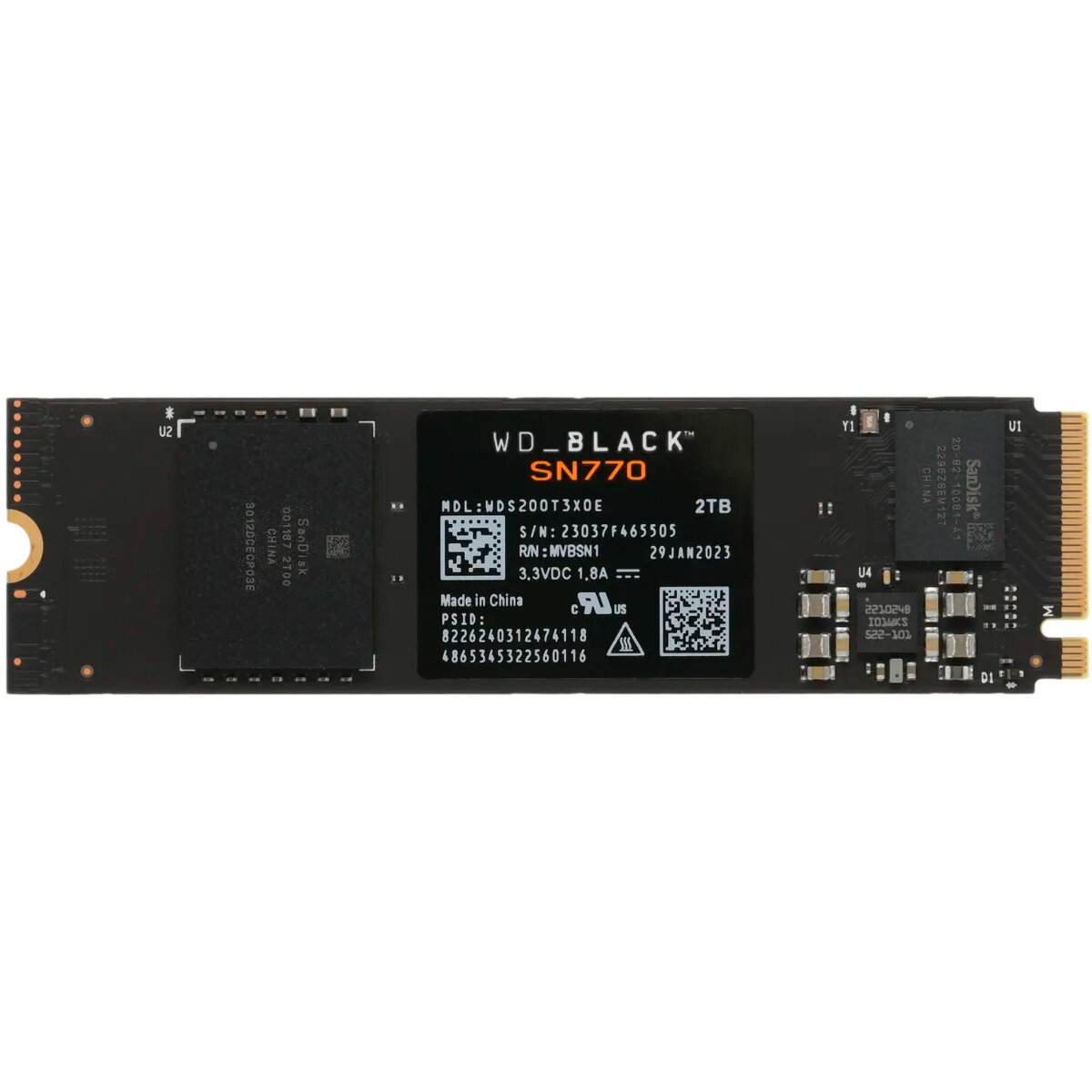 Накопитель SSD M.2 2280 Western Digital WD black SN770 2TB PCIe Gen4 x4 5150/4850MB/s IOPS 740K/800K - фото №14