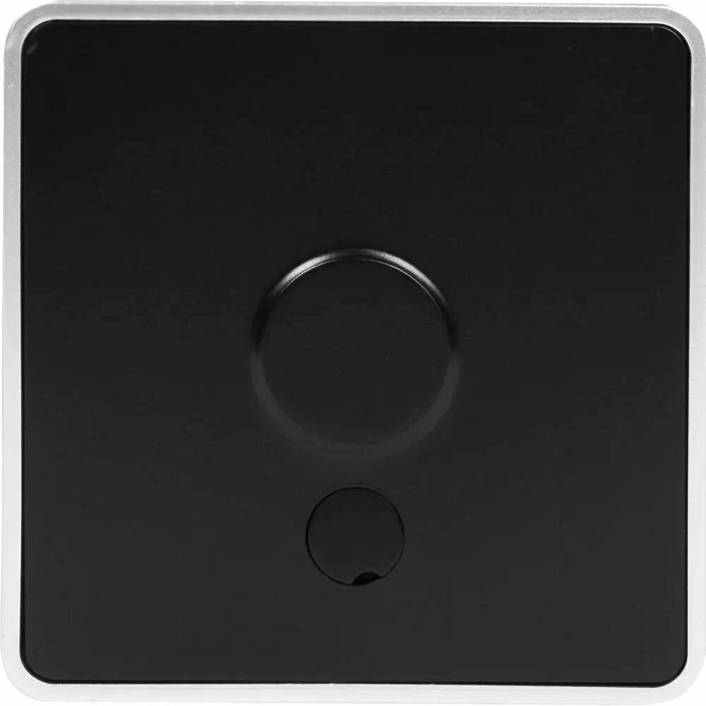 Вывод кабеля накладной Werkel Gallant цвет чёрный с серебром