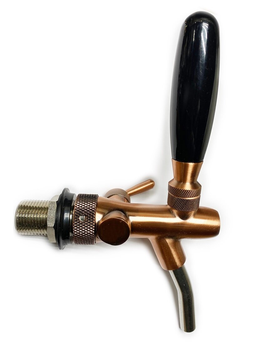 Барный пивной кран с компенсатором бронза