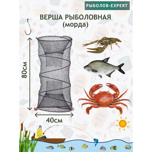 Верша рыболовная (мордушка) Namazu, d - 40 см, L - 80 см, круг