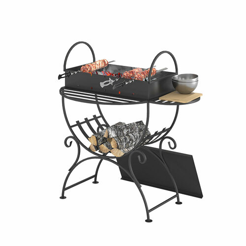 Мангал Везувий Дачный, сталь, разборный, 93х60х101см черный
