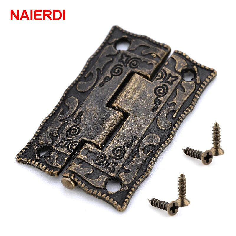 NAIERDI Античные бронзовые петли 10 шт.