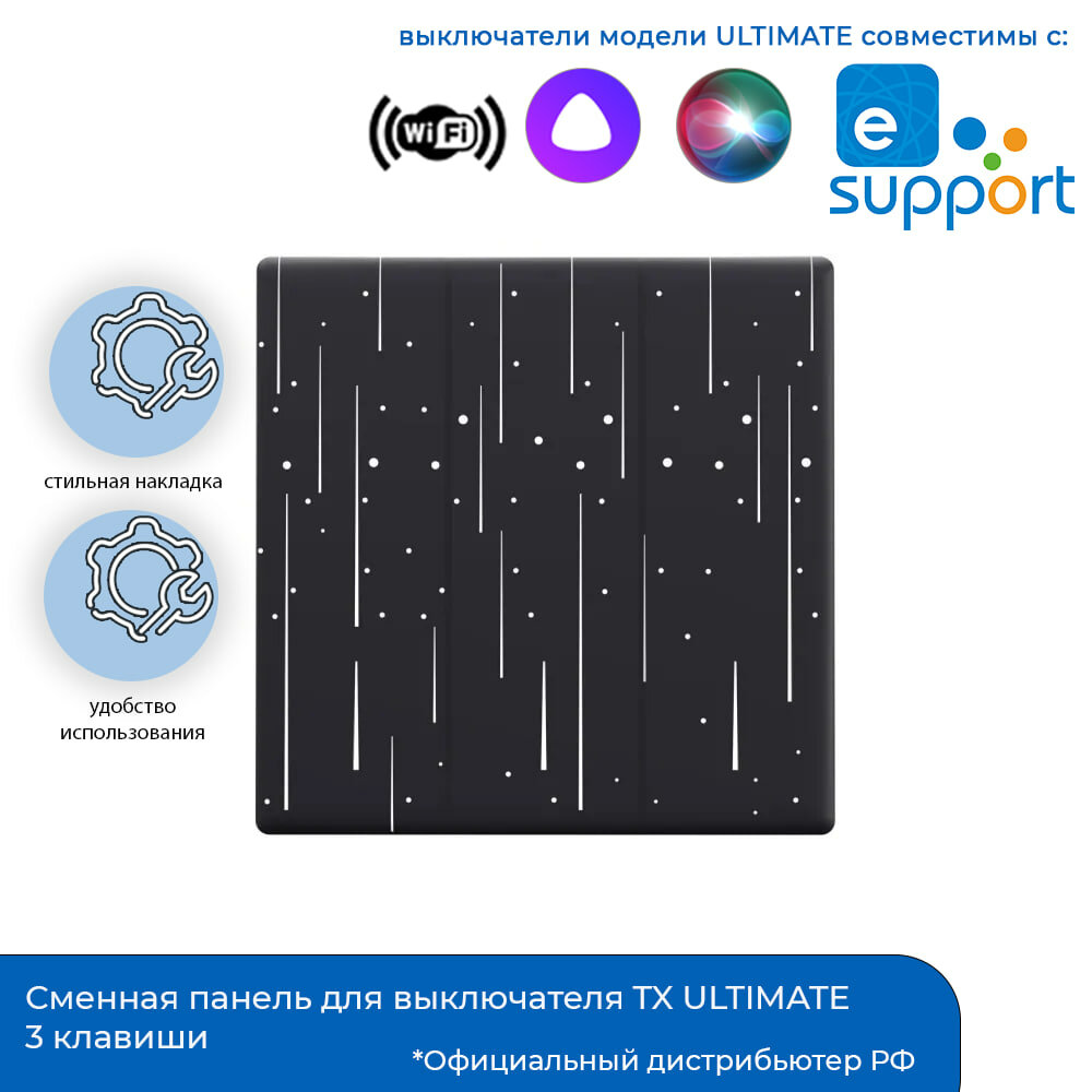 Панель для выключателя Sonoff TX ULTIMATE T5-3C-86 - star