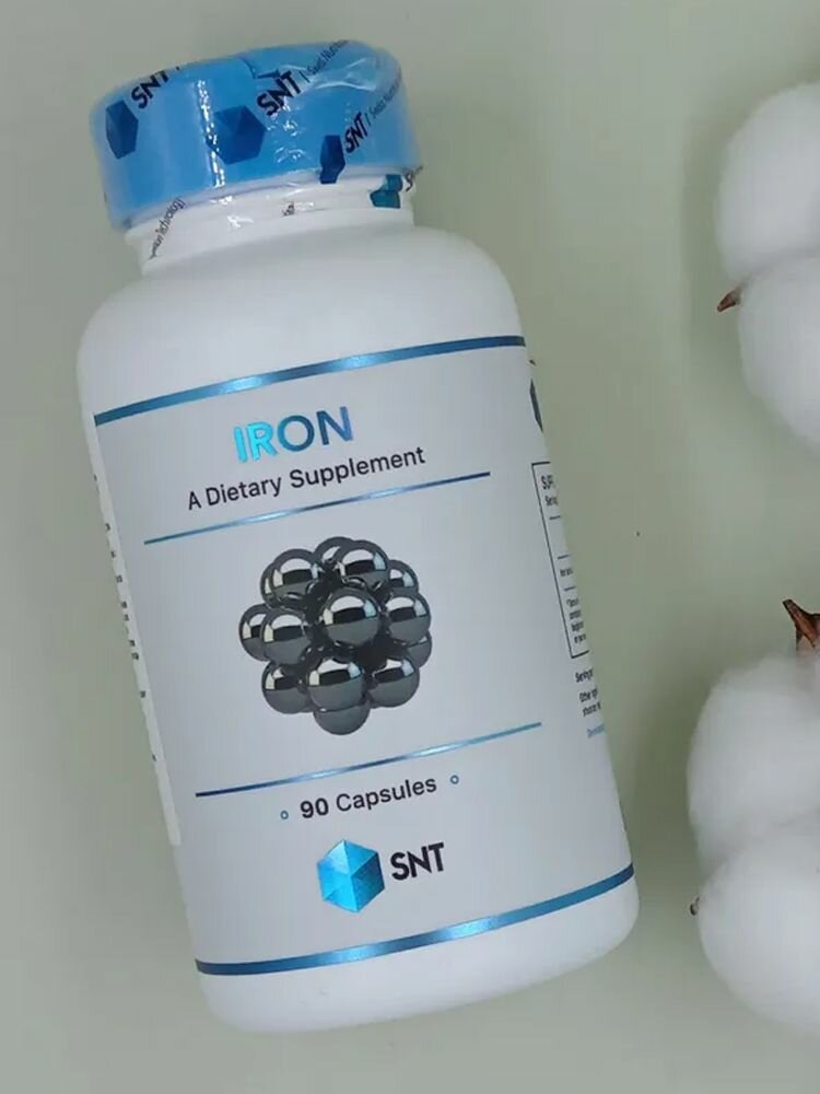 Лекарства От Анемии Хелатное железо бисглицинат SNT Iron Ferrochel 36 мг, 90 капсул