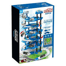Игровой набор SIX SIX ZERO "Полицейский гараж", от 3 до 5 лет, синий — фото 1