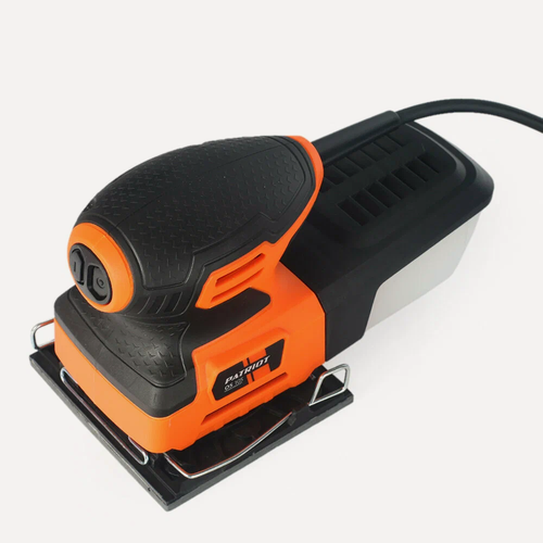 Изображение товара Шлифовальная машина PATRIOT OS105, с пылесборником, двухпозиционная рукоятка, 104x112 мм