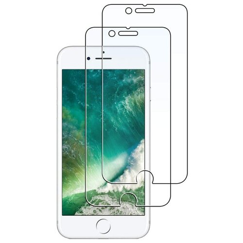 Комплект из 2шт, Защитное стекло для IPhone 7+/8+ 2D НЕ на весь экран(без рамки)