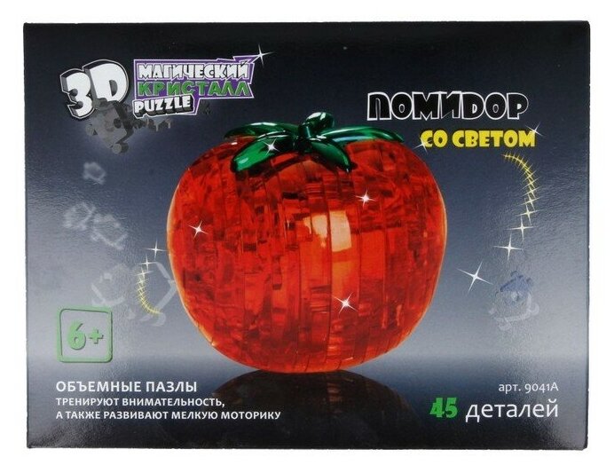 3D Crystal Puzzle Помидор. 45 деталей. Артикул 9041А