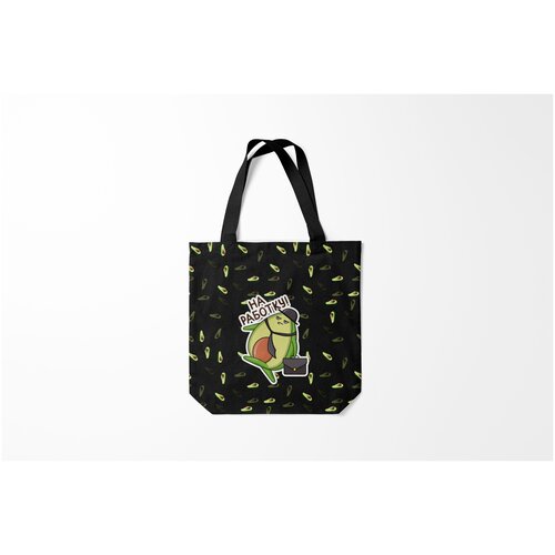 фото Сумка-шоппер / 40х40 см / популярные иллюстрации / еда авокадо burnettie