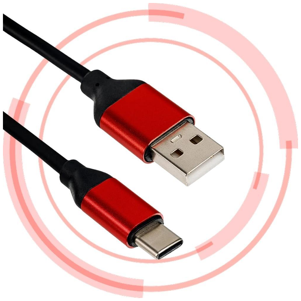 Кабель для зарядки телефона Samsung, Xiaomi, Huawei, Honor, Oppo, Nokia, наушников Type-C - USB 2 м силиконовый с металлическими наконечниками / Зарядка для самсунг, хонор, ксяоми, хуавей, оппо, виво, нокиа / Провод тайп-си / Зарядный шнур (Черный)