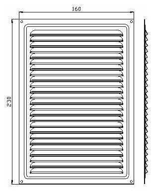 Решетка вентиляционная 160Х230 БЕЛ нора (30) - фотография № 2