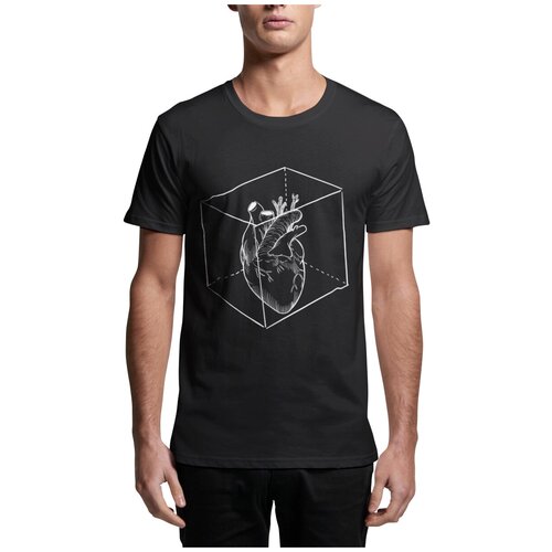 фото Футболка мужская black pack "heart in the cage", черная