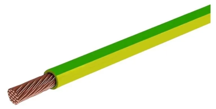 Провод медный установочный ПУГВ 1х1,5 желто-зеленый многопроволочный(смотка из 10 м) - фотография № 2