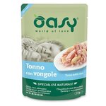 Oasy Wet cat Specialita Naturali Tuna Clam дополнительное питание для кошек с тунцом и моллюсками в паучах - 70 г (1 шт) - изображение