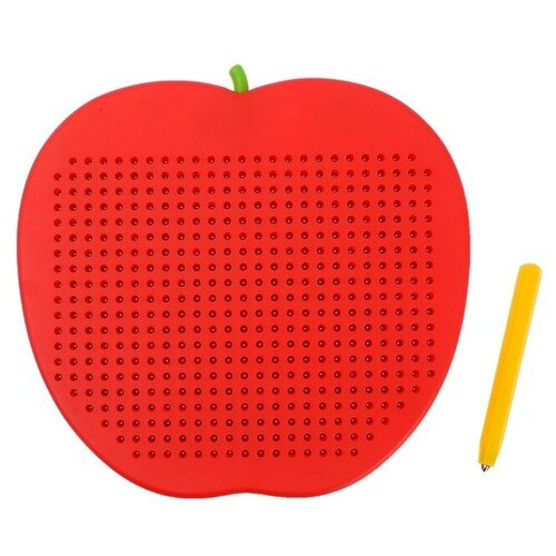 фото Магнитный планшет большое яблоко, 468 отверстий, цвет красный эврики 4445200 .