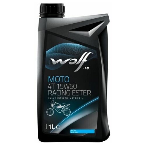 Масло для мототехники MOTO 4T 15W50 RACING ESTER 1L WOLF 1043817