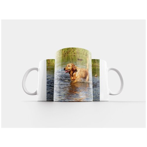 фото Кружка "бог, золотистый ретривер, вода" 320 мл lotsprints