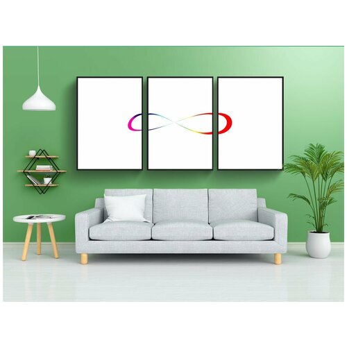 фото Набор модулных постеров для интерьера "персонаж, бесконечность, символ" 60x90 см. в тубусе, без рамки lotsprints