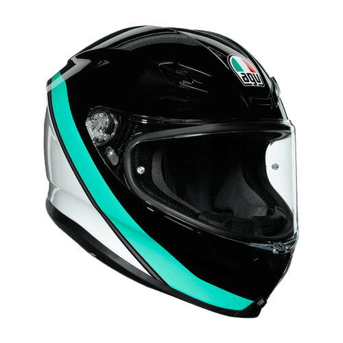 фото Шлем agv k-6 multi minimal black/pearl white/aqua l