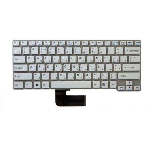 Клавиатура для ноутбука Sony Vaio VPC-CW VGN-CW Series Плоский Enter Белая без рамки PN 148755771 110000₽