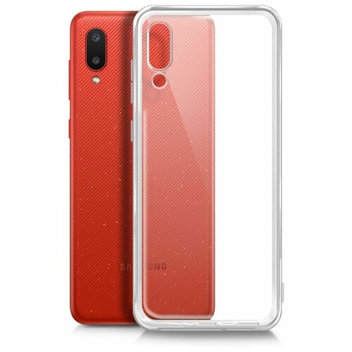 Чехол (клип-кейс) BORASCO Silicone Case, для Samsung Galaxy A02, прозрачный [39905] клип кейс redline samsung galaxy a02 неоновый green