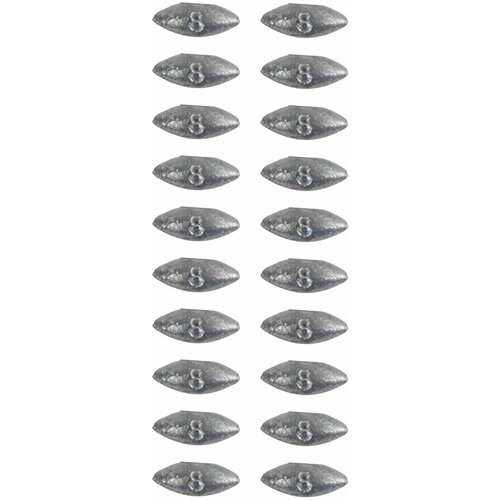 Грузило оливки скользящие 8 грамм 20 шт