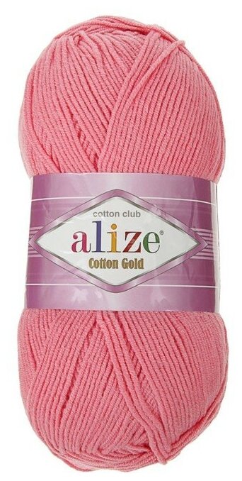Пряжа Alize Cotton Gold темно-розовый (33), 55%хлопок/45%акрил, 330м, 100г, 1шт