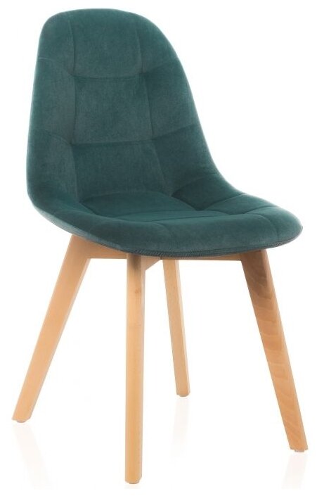 Стул Woodville Filip, массив дерева/текстиль, цвет: green/wood