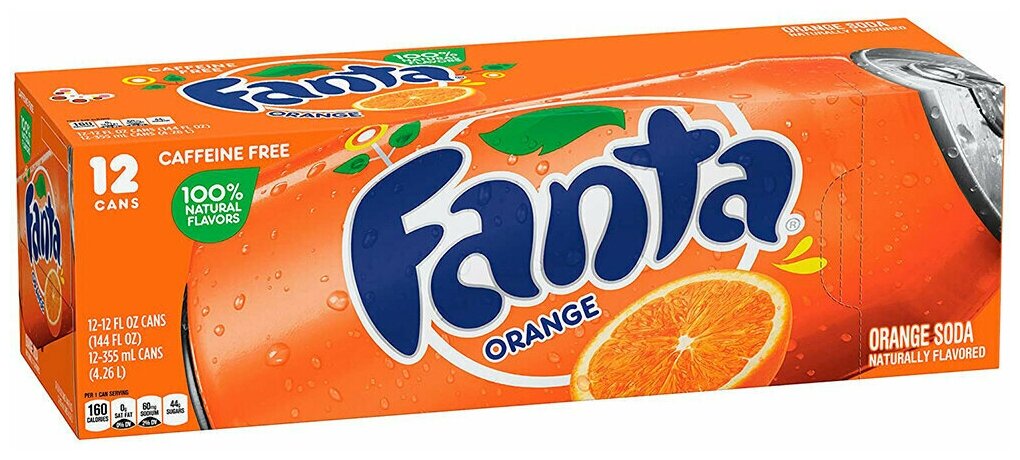 Газированный напиток Fanta Orange 12 шт по 0,355 л (США) - фотография № 1