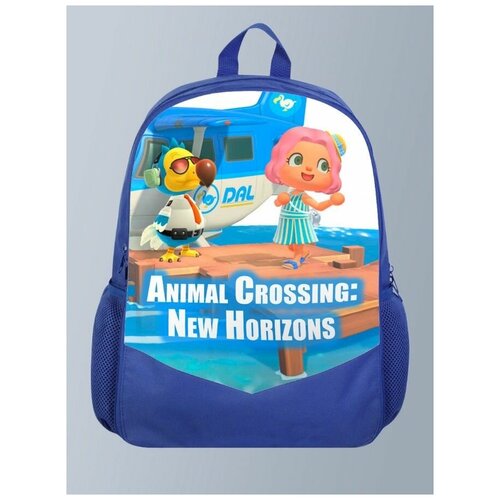 фото Голубой рюкзак с принтом игры энимал кросинг animal crossing new horizons, симулятор жизни - 101 brutbag