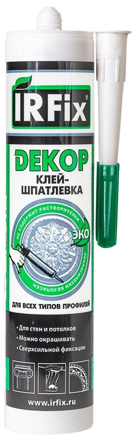 Клей-шпатлевка IRFix DECOR белый 310 мл.