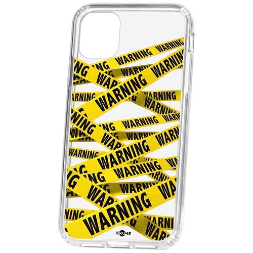 фото Чехол накладка для телефона ip 11 kruche print warning кruче,kruche