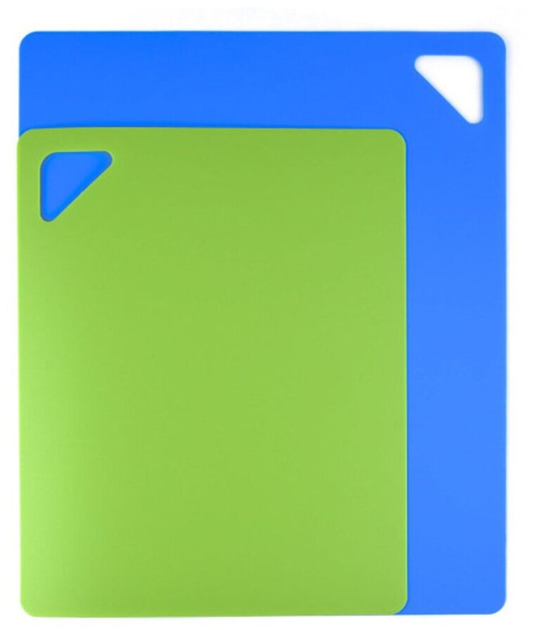 Набор гибких разделочных досок 2 шт синий и зеленый