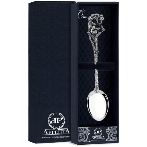 фото Аргента ложка чайная серебряная с чернением "ночные грезы"