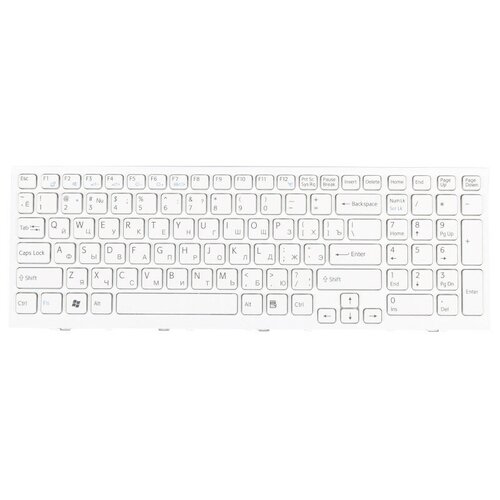 Клавиатура для Sony Vaio PCG 71911V VPCEH1S1R VPCEH3J1R V116646F AEHK1700020 белая 97500₽