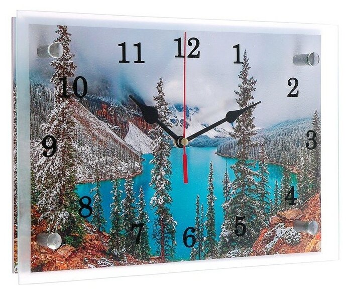 Часы настенные Сюжет серия: Природа, "Горное озеро", 20х30 см