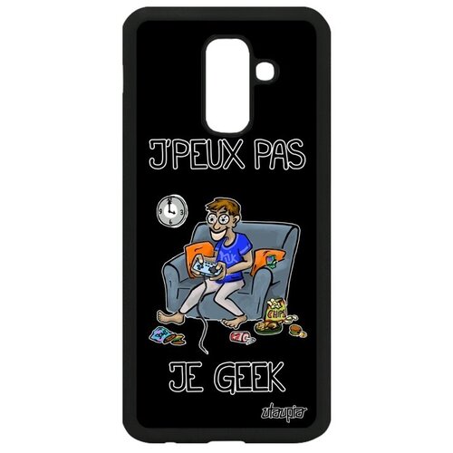 фото Защитный чехол для телефона // galaxy a6 plus 2018 // "не могу - играю!" рисунок причина, utaupia, зеленый