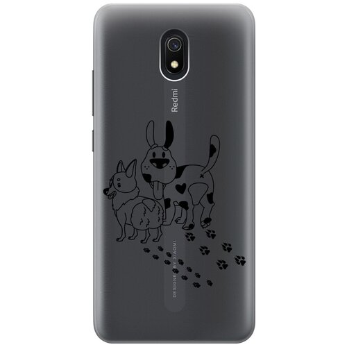 фото Чехол - накладка transparent 3d для xiaomi redmi 8a с принтом "funny doggies" re:pa