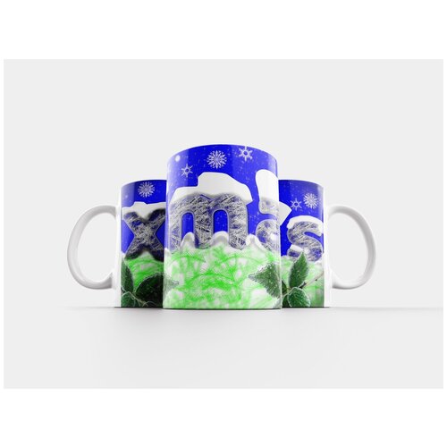 фото Кружка "снег, еловые ветки, ветви" 320 мл lotsprints