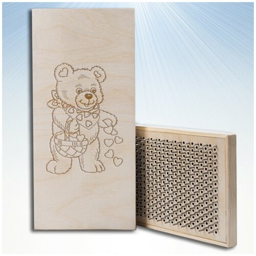 фото Доска садху / доска с гвоздями / доска для йоги / игрушка мишка тедди - 1697, светлая сила души и тела