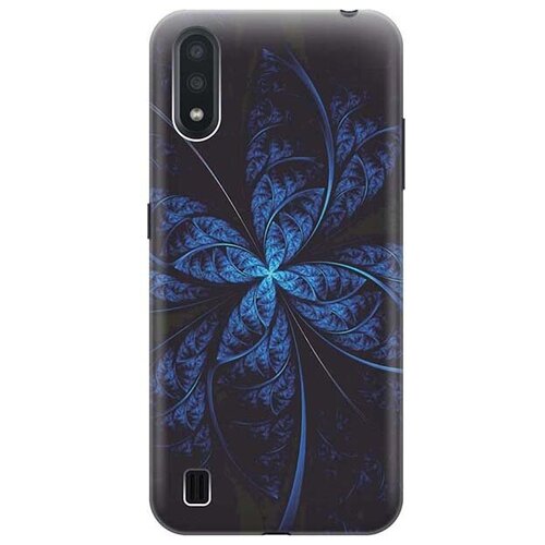 Чехол - накладка ArtColor для Samsung Galaxy A01 с принтом Темно-синяя абстракция чехол накладка artcolor для samsung galaxy s20 ultra с принтом темно синяя абстракция
